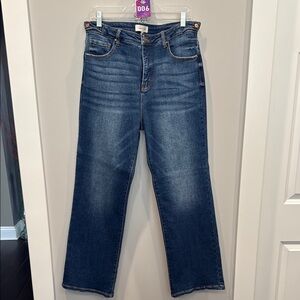 Blue Boyfriend Jeans with Faded Look